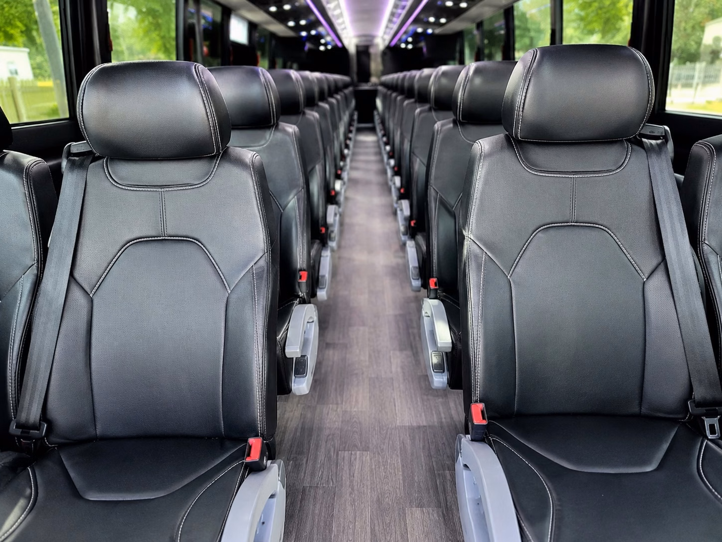 56 passenger charter bus inside