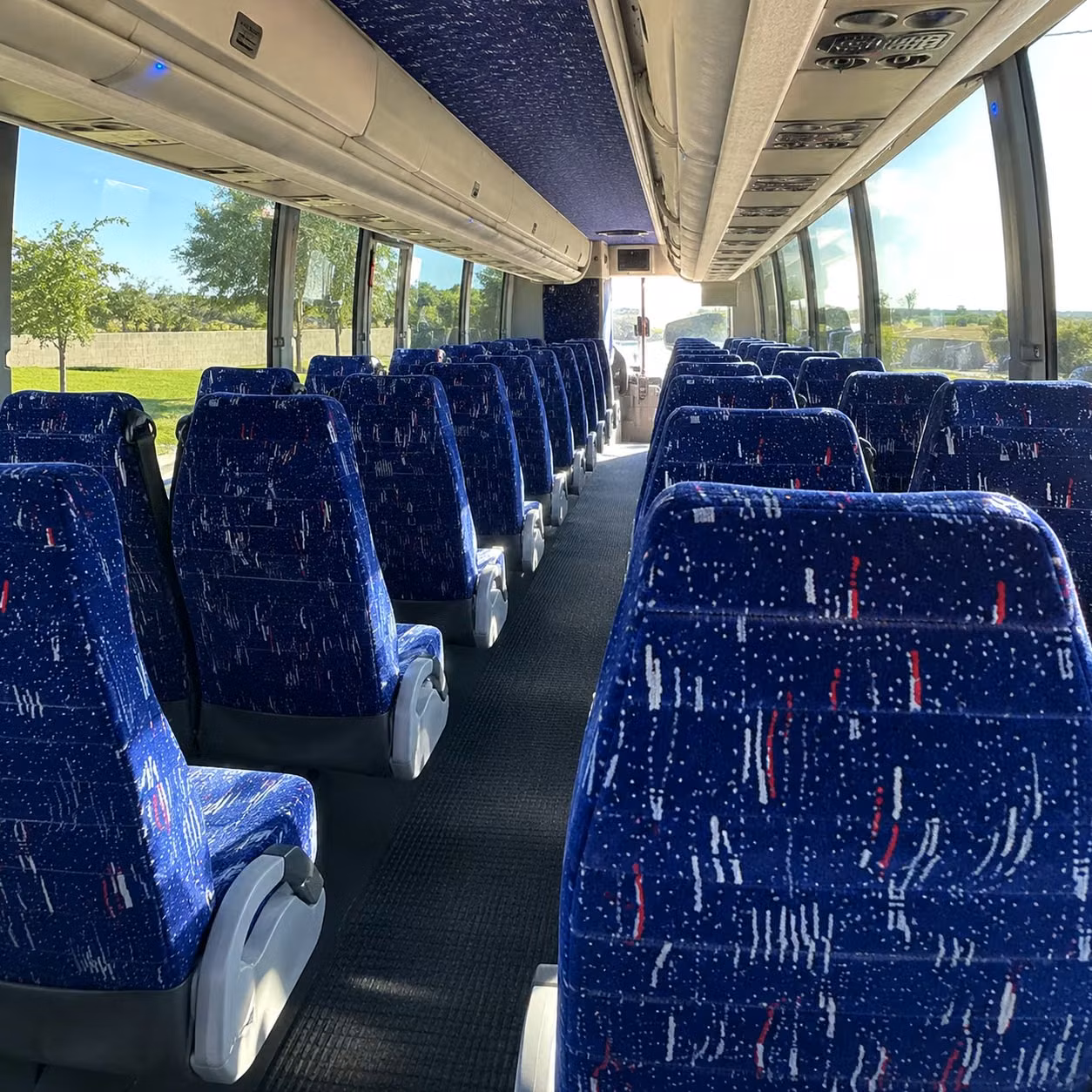 indio charter bus rental interior